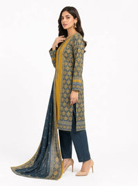 Stitched 3-Piece Khaddar Suit with Khaddar Dupatta - Noor-E-Bano