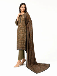 Stitched 3-Piece Lawn Suit with Wile Dupatta - Noor-E-Bano