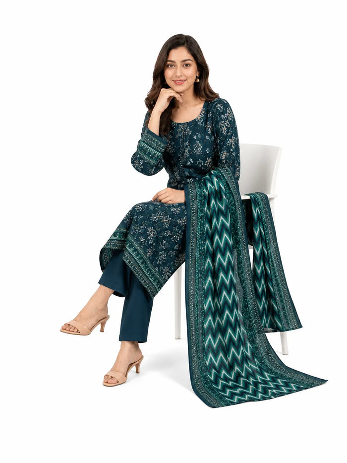Elegant 3-piece Pure Lawn suit by Noor-E-BanO