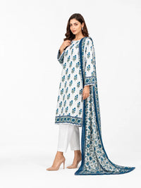 Stitched 3-Piece Lawn Suit with Wile Dupatta - Noor-E-Bano