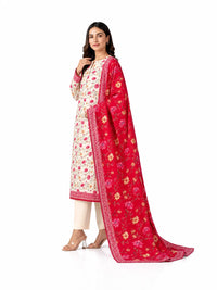 Unstitched 3-Piece Printed Khaddar Suit - Noor-E-Bano