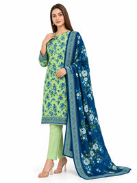 Stitched 3-Piece Khaddar Suit with Khaddar Dupatta - Noor-E-Bano