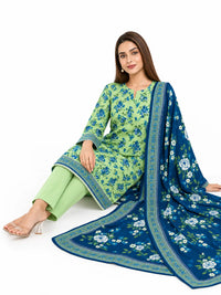 Stitched 3-Piece Khaddar Suit with Khaddar Dupatta - Noor-E-Bano