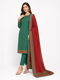 Unstitched 3-Piece Printed Khaddar Suit - Noor-E-Bano
