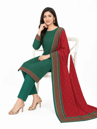 Unstitched 3-Piece Printed Khaddar Suit - Noor-E-Bano