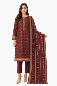 Stitched 3-Piece Khaddar Suit | Noor-E-Bano Winter Collection